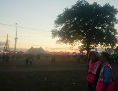 Hotbox Events volunteers looking after the Reading Festival arena 