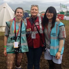 Zone Manager Kelly with two of our festival volunteers 