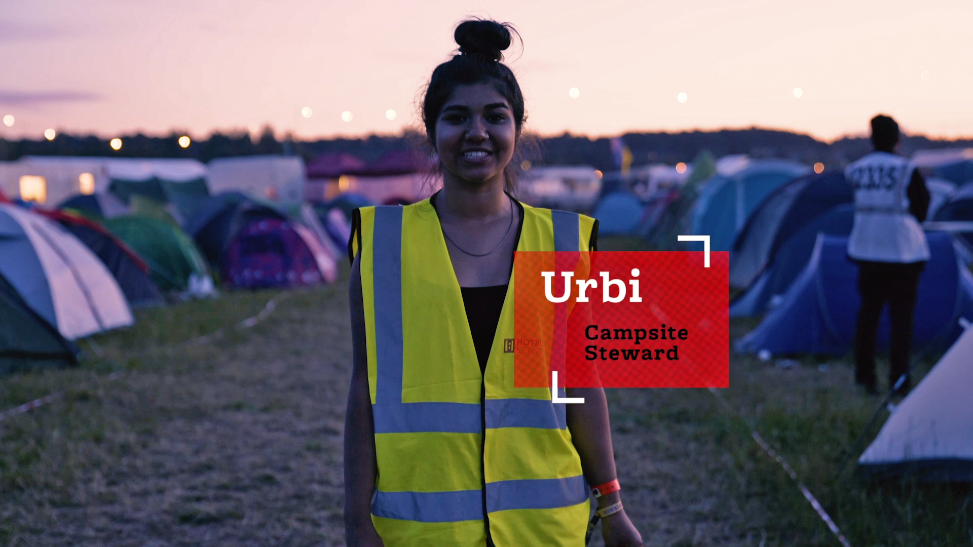 Urbi a Campsite Steward volunteering with Hotbox Events at Reading Festival!