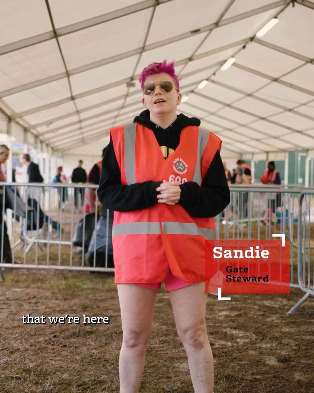 Sandie a Gate Steward volunteering with Hotbox Events at Download Festival!
