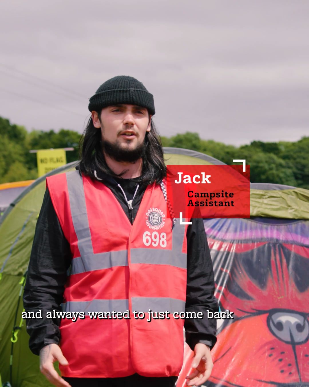 Jack a Campsite Steward volunteering with Hotbox Events at Download Festival!