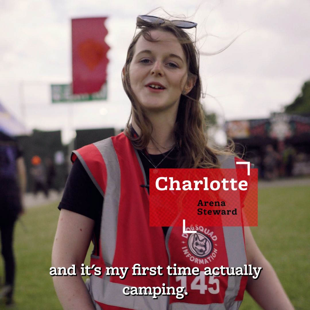 Charlotte an Arena Steward volunteering with Hotbox Events at Download Festival!