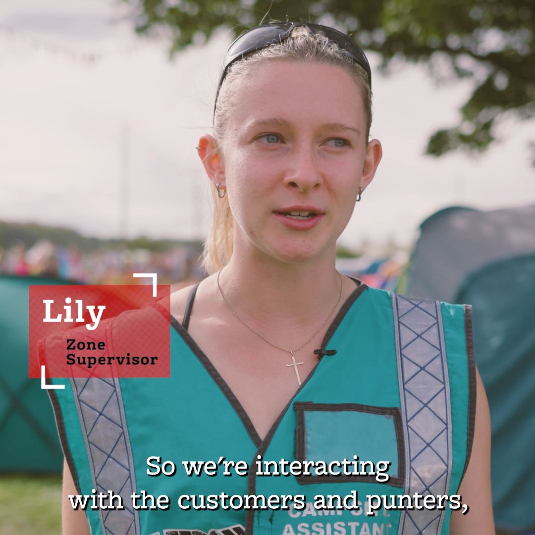 Lily a Zone Supervisor working with Hotbox Events at Leeds Festival!