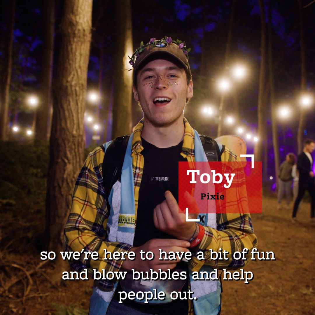 Toby an Arena Pixie Steward volunteering with Hotbox Events at Latitude Festival!