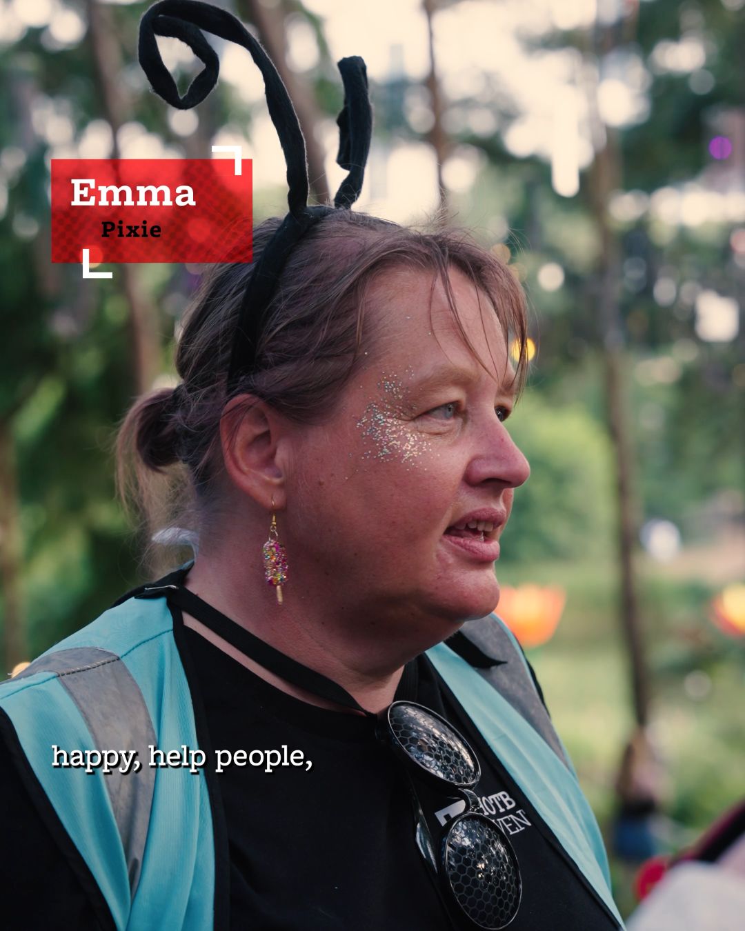 Emma an Arena Pixie Steward volunteering with Hotbox Events at Latitude Festival!