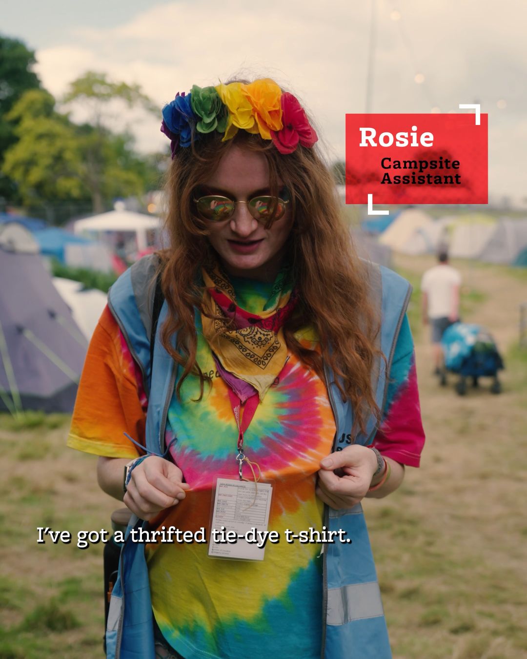 Rosie a Campsite Steward volunteering with Hotbox Events at Latitude Festival!